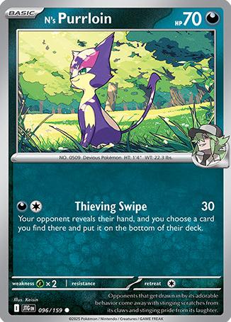 N's Purrloin 2025 Pokemon Scarlet & Violet Journey Together