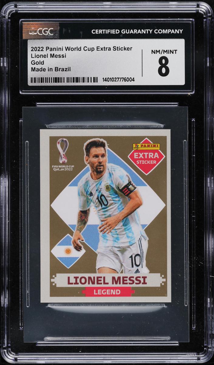 2022 Panini FIFA World Cup Qatar Extra Stickers Lionel Messi [Gold] #NNO card