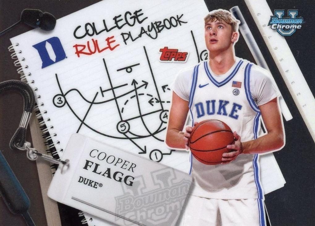 2024 Bowman Chrome University College Rule Playbook Cooper Flagg #CRP-5 card