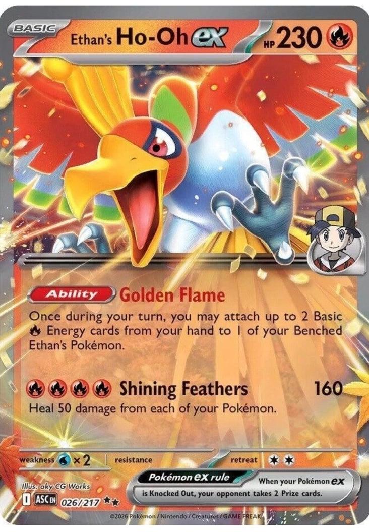 Ethan's Ho-Oh EX 2026 Pokemon Mega Evolution Ascended Heroes