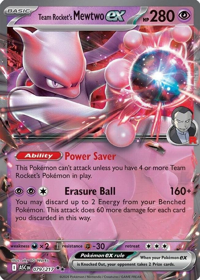 Team Rocket's Mewtwo EX 2026 Pokemon Mega Evolution Ascended Heroes