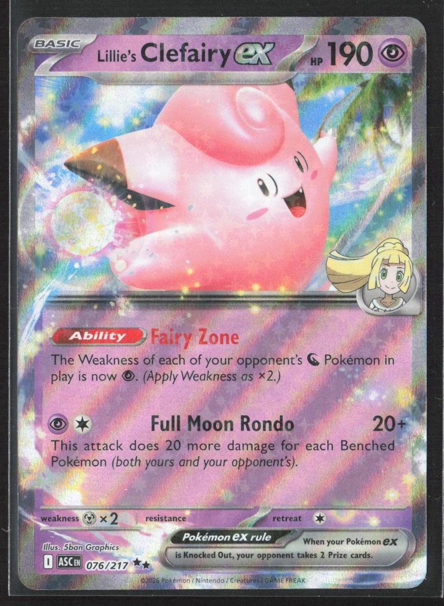 Lillie's Clefairy EX 2026 Pokemon Mega Evolution Ascended Heroes