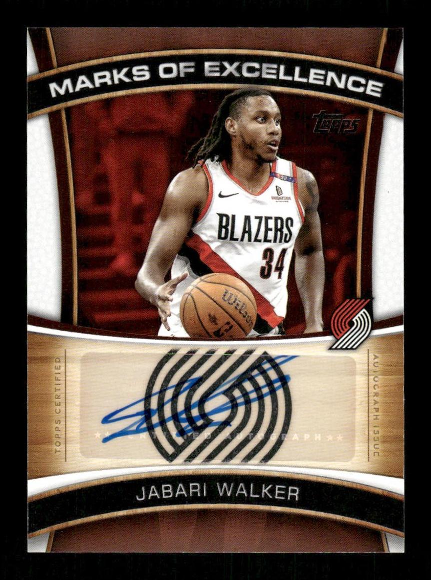 2025 Topps Jabari Walker #ME-JWA card