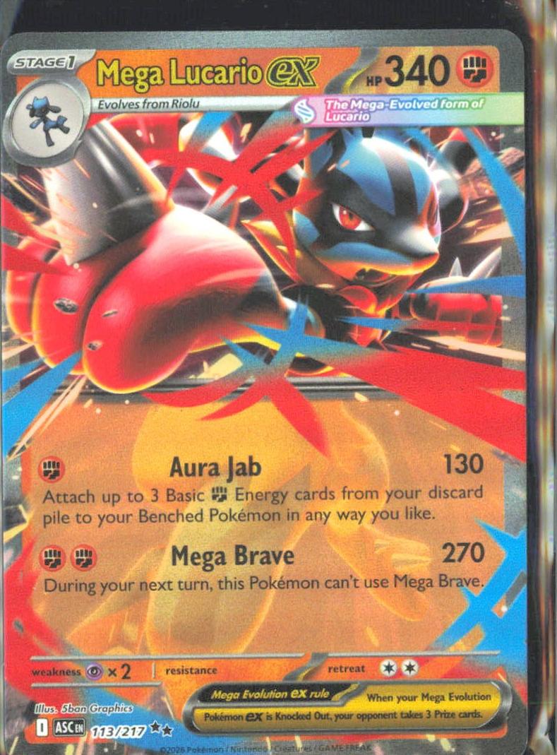 Mega Lucario EX 2026 Pokemon Mega Evolution Ascended Heroes