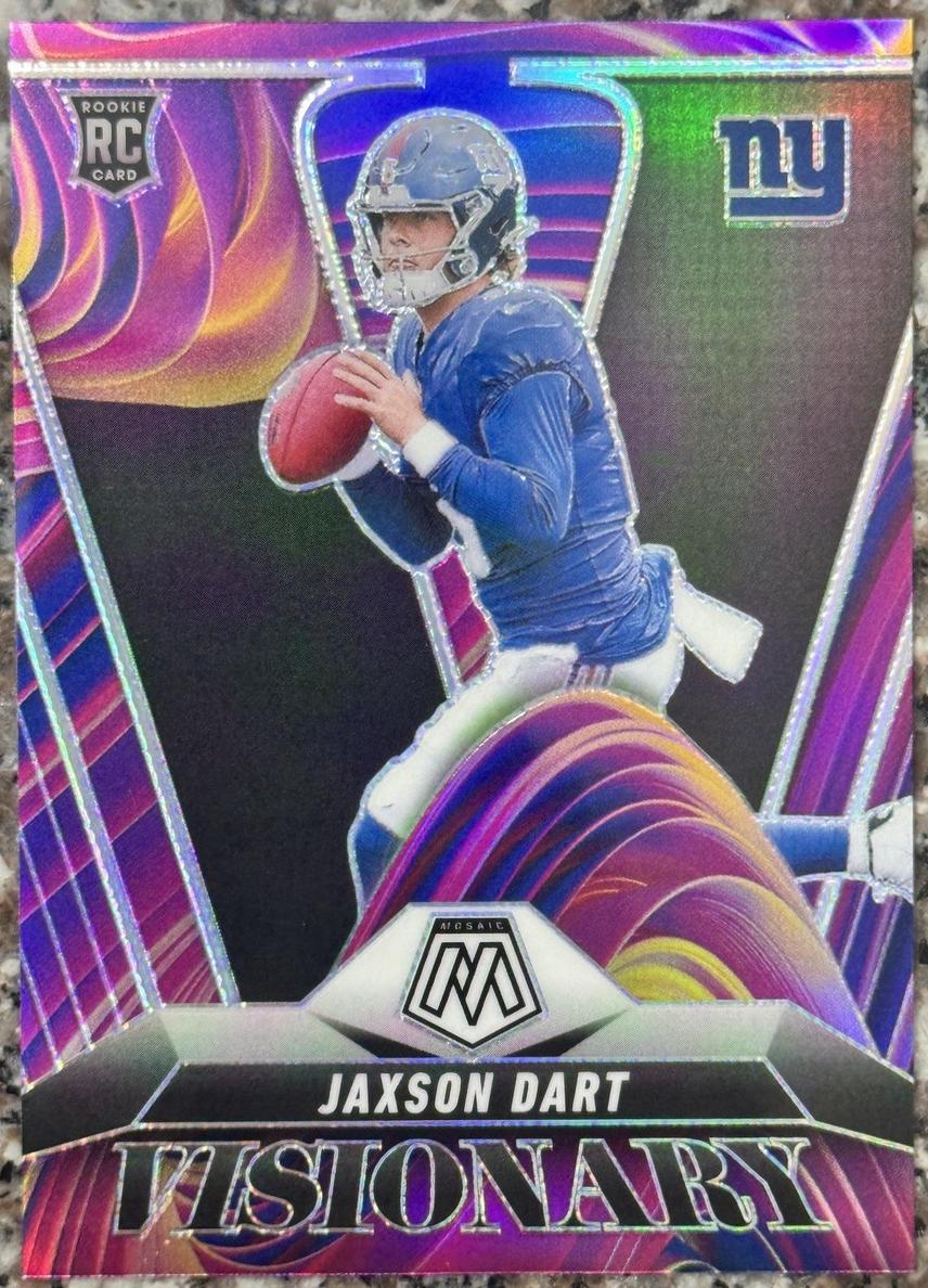 2025 Panini Mosaic Visionary Jaxson Dart #18 card