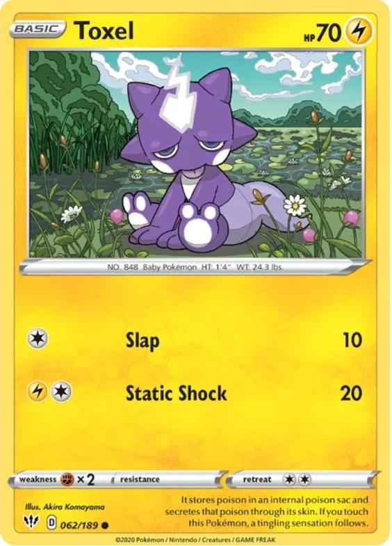 Toxel 2020 Pokemon Sword & Shield Darkness Ablaze