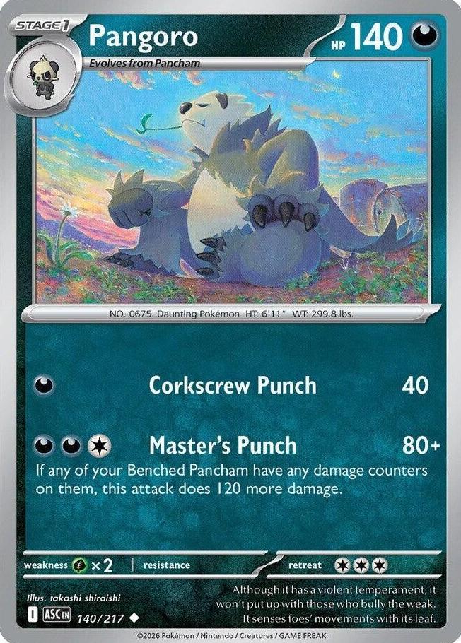 Pangoro 2026 Pokemon Mega Evolution Ascended Heroes