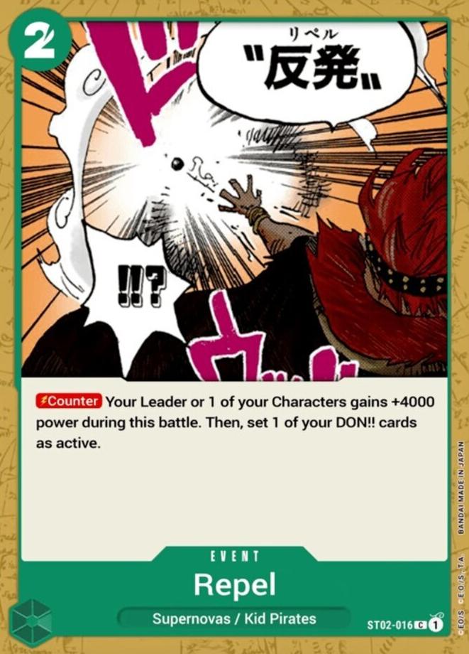 2022 One Piece Starter Deck Worst Generation Repel #ST02-016 card
