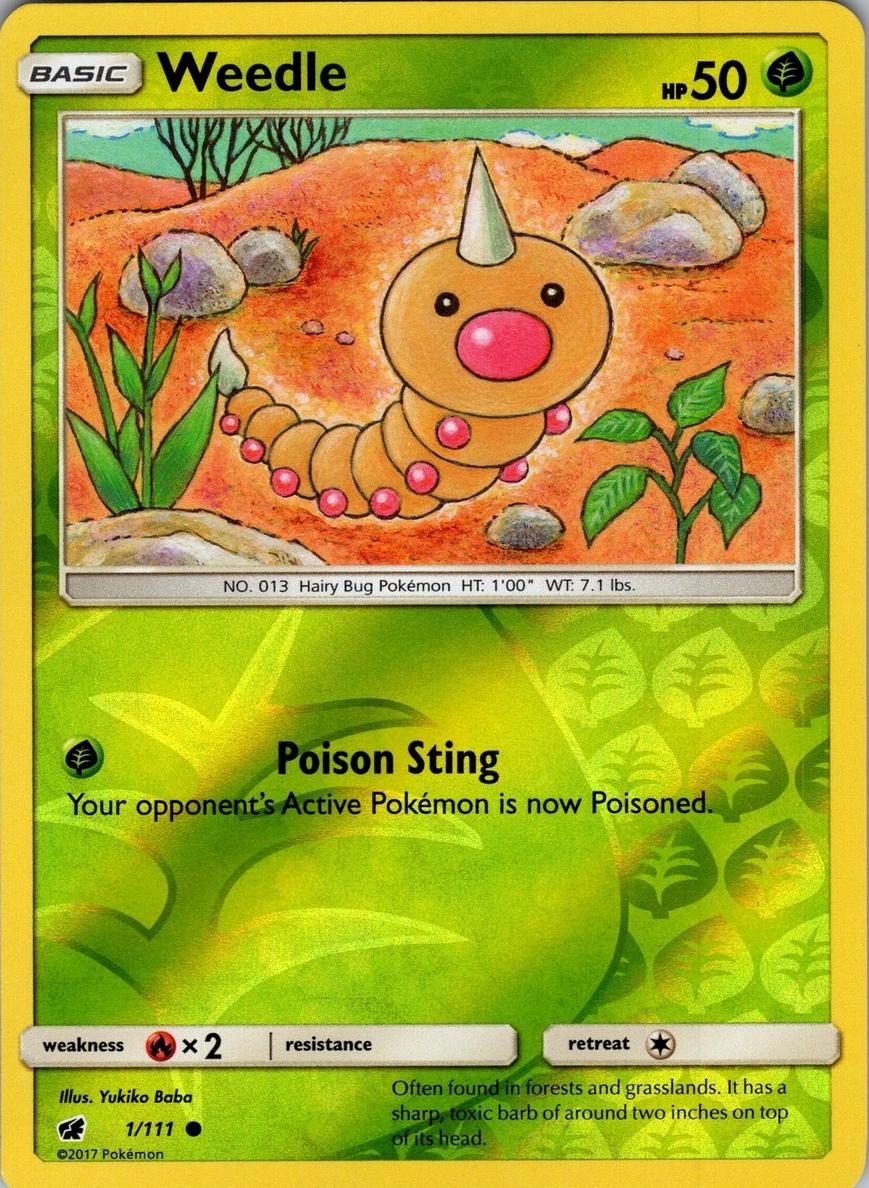 Weedle 2017 Pokemon Sun & Moon Crimson Invasion