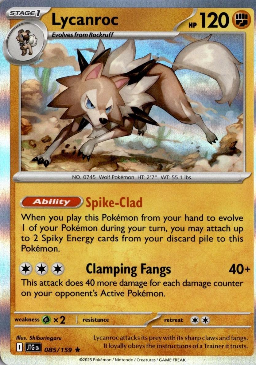 Lycanroc 2025 Pokemon Scarlet & Violet Journey Together