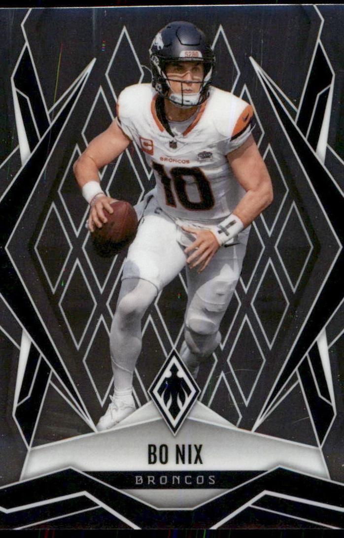 2025 Panini Phoenix Bo Nix [Fire Burst] #83 card