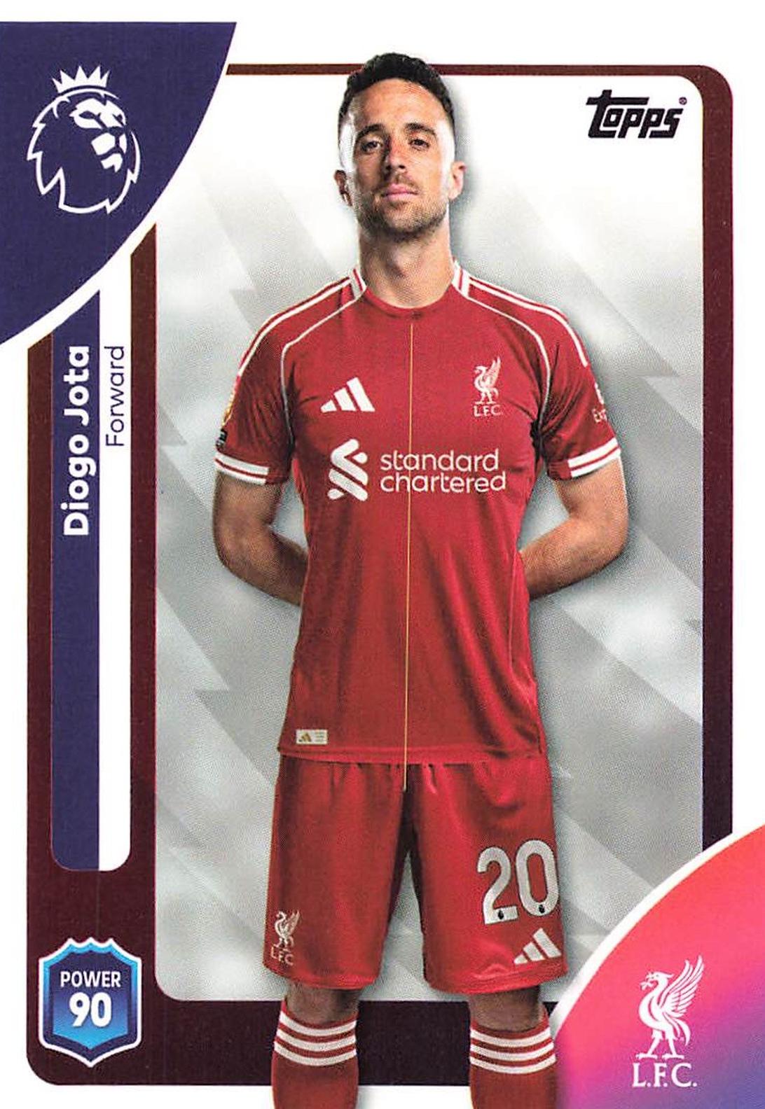 2025 Topps Premier League Diogo Jota #176 card