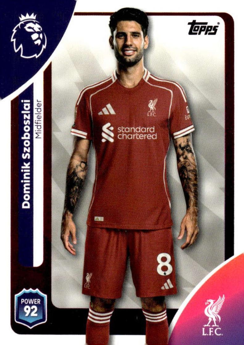 2025 Topps Premier League Dominik Szoboszlai #171 card