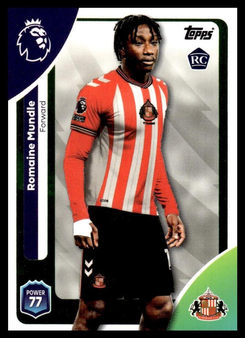 2025 Topps Premier League Romaine Mundle #354 card