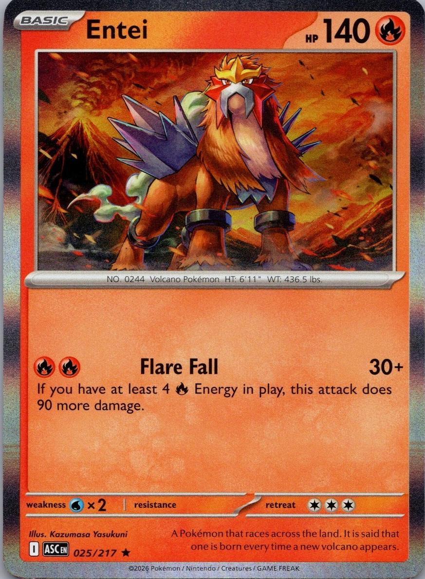 Entei 2026 Pokemon Mega Evolution Ascended Heroes
