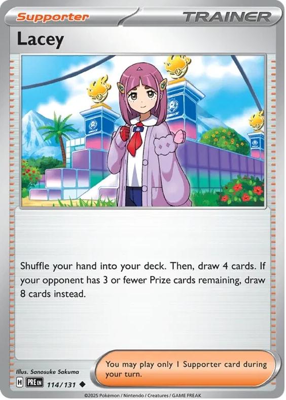 Lacey 2025 Pokemon Scarlet & Violet Prismatic Evolutions
