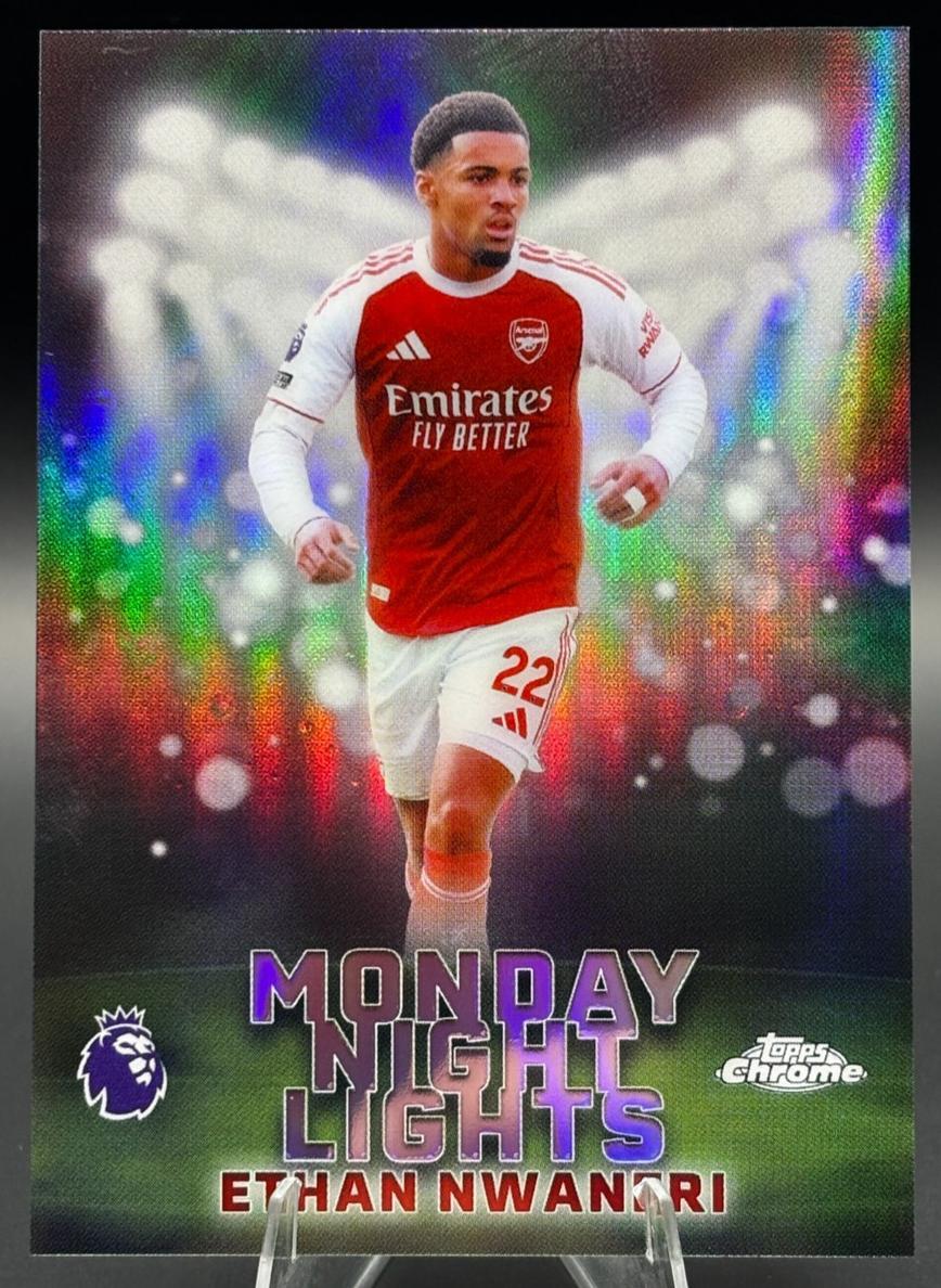 2026 Topps Chrome Premier League Ethan Nwaneri #MNL-5 card