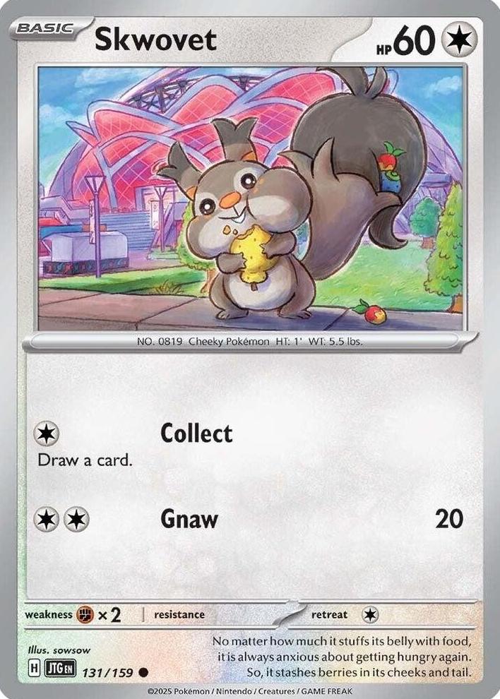 Skwovet 2025 Pokemon Scarlet & Violet Journey Together