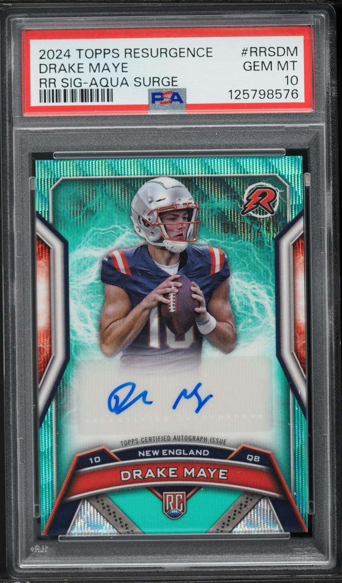 2024 Topps Resurgence Rookie Signature Drake Maye #RRS-DM card