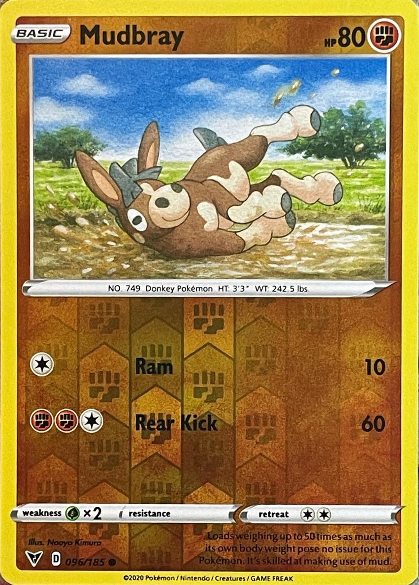 Mudbray 2020 Pokemon Vivid Voltage Reverse Foil