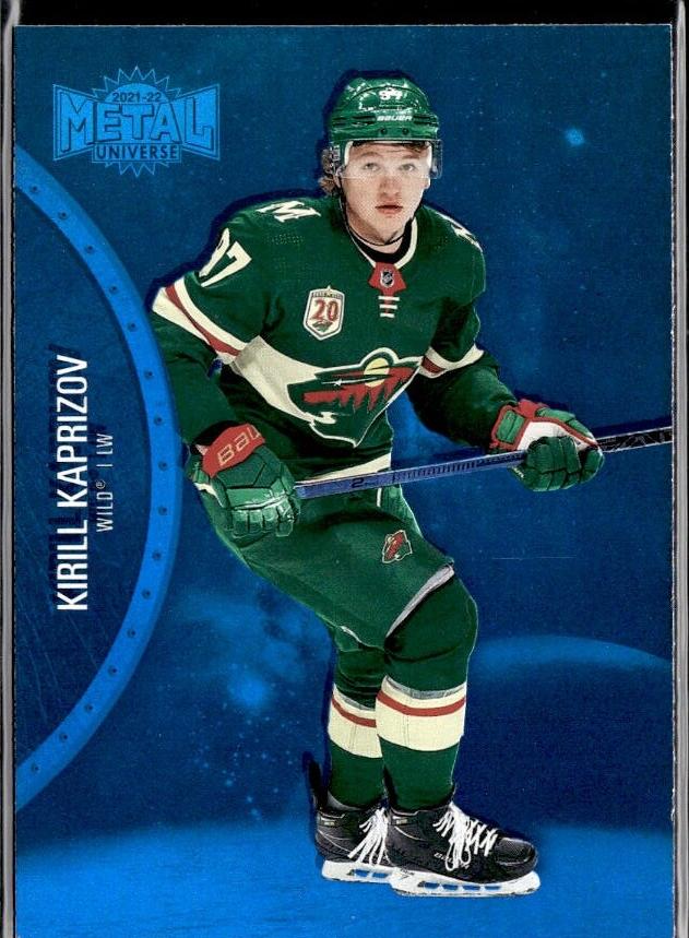 2021 Skybox Metal Universe Kirill Kaprizov [Blue Spectrum] #27 card