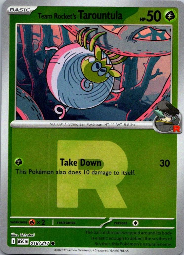 Team Rocket's Tarountula 2026 Pokemon Mega Evolution Ascended Heroes