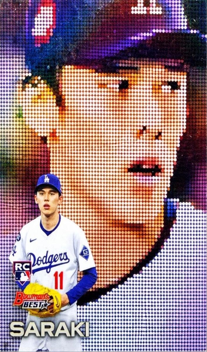 Roki Sasaki 2025 Bowman's Best Pixel Portraits Baseball