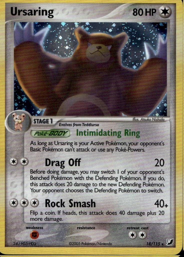 Ursaring 2005 Pokemon EX Unseen Forces