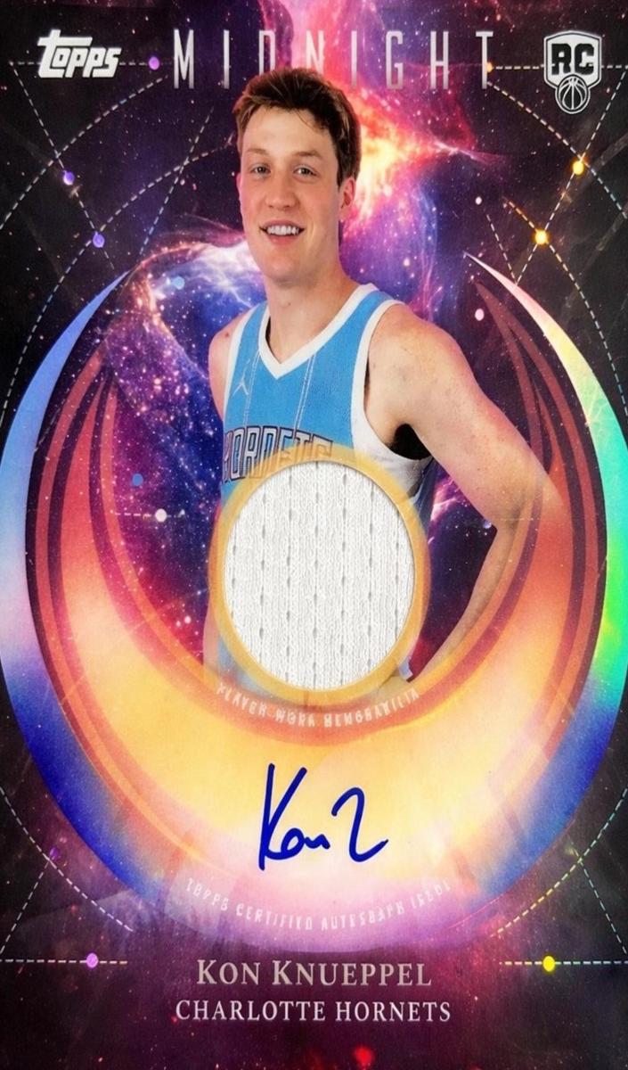 2025 Topps Midnight Rookie Jersey Autograph Kon Knueppel #RJA-KK card