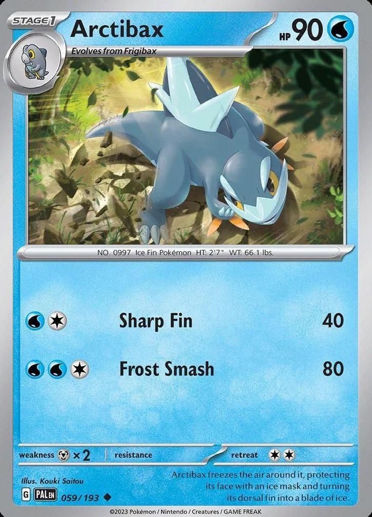 Arctibax 2023 Pokemon Scarlet & Violet Paldea Evolved