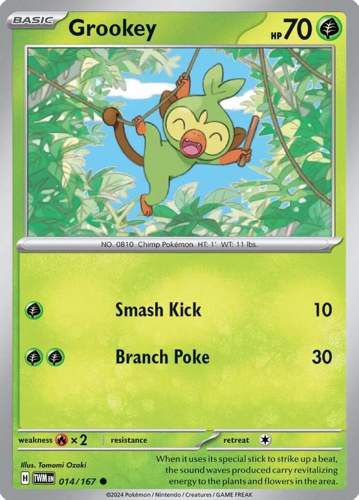 Grookey 2024 Pokemon Scarlet & Violet Twilight Masquerade