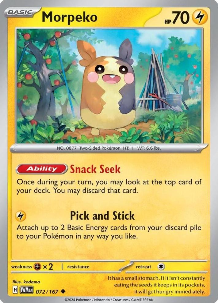Morpeko 2024 Pokemon Scarlet & Violet Twilight Masquerade