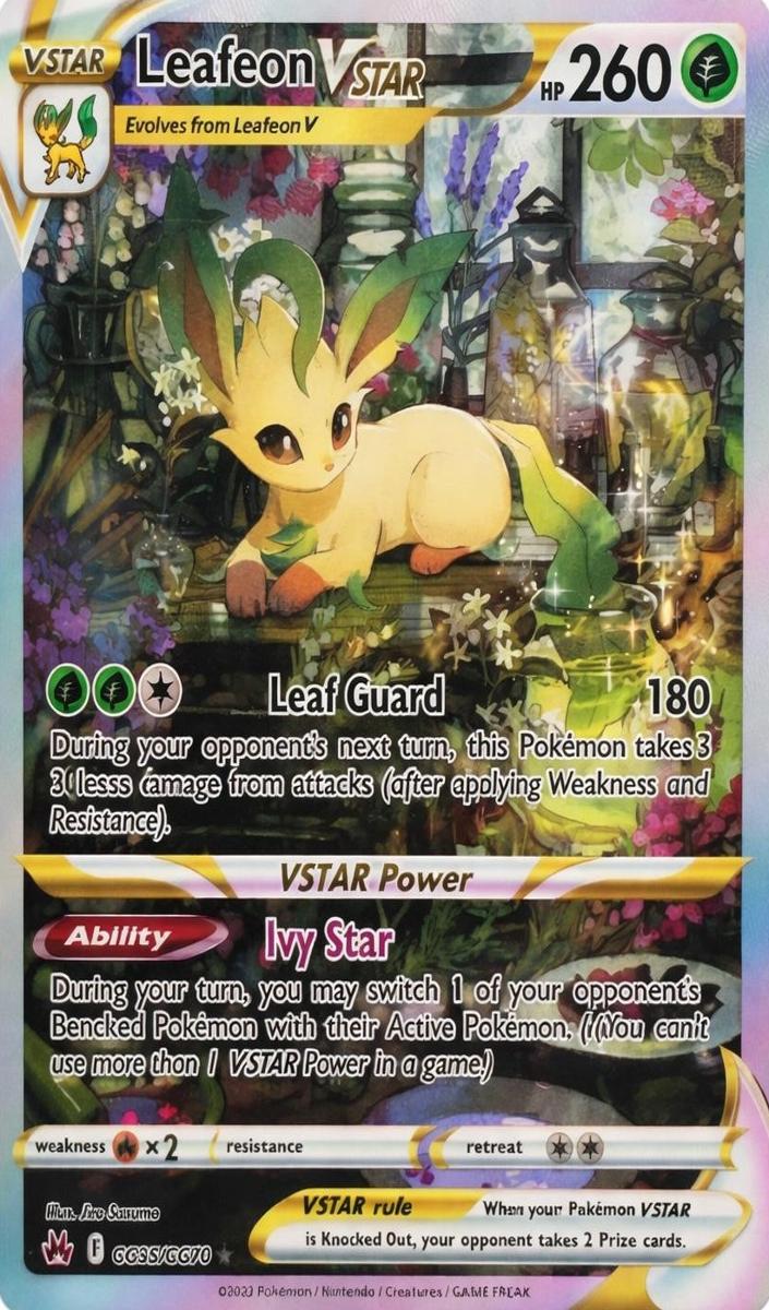 2023 Pokemon Crown Zenith VSTAR #GG35 Leafeon front