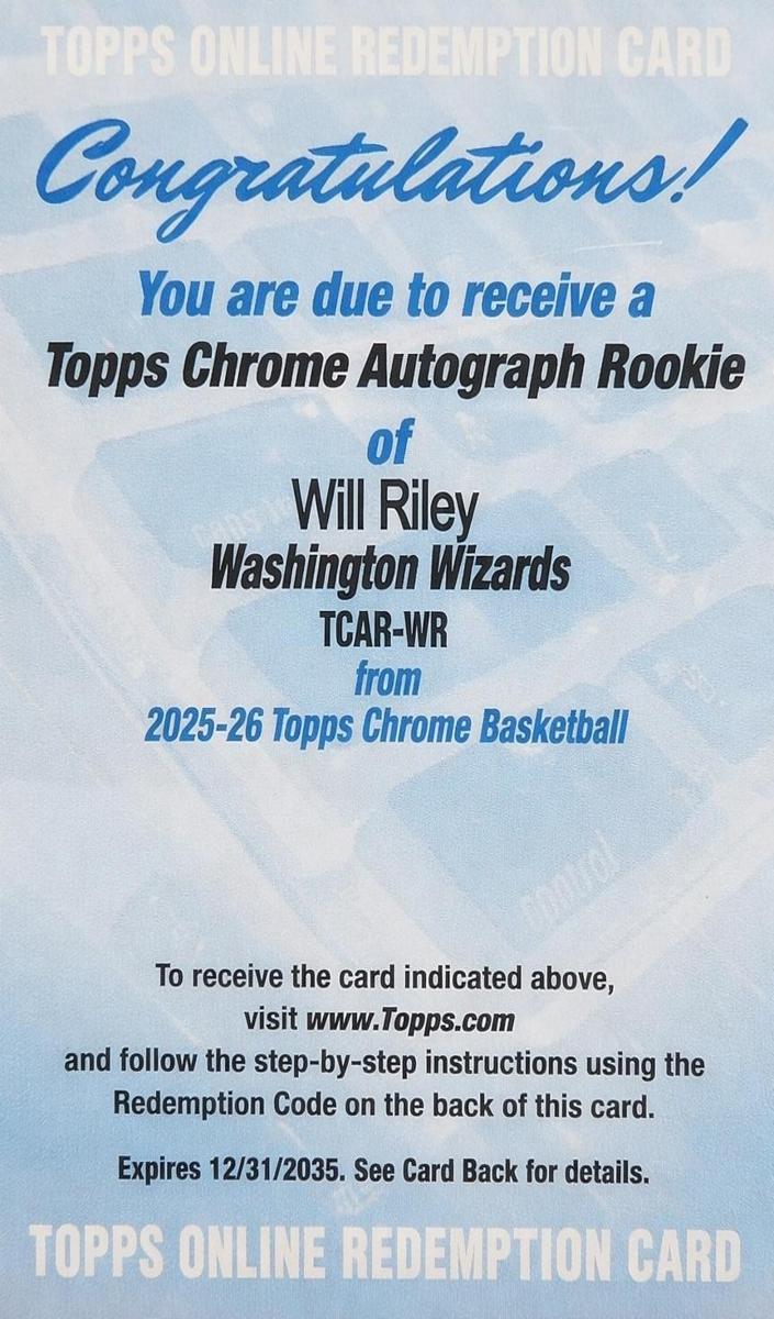 Will Riley - 2025 Topps Chrome Basketball