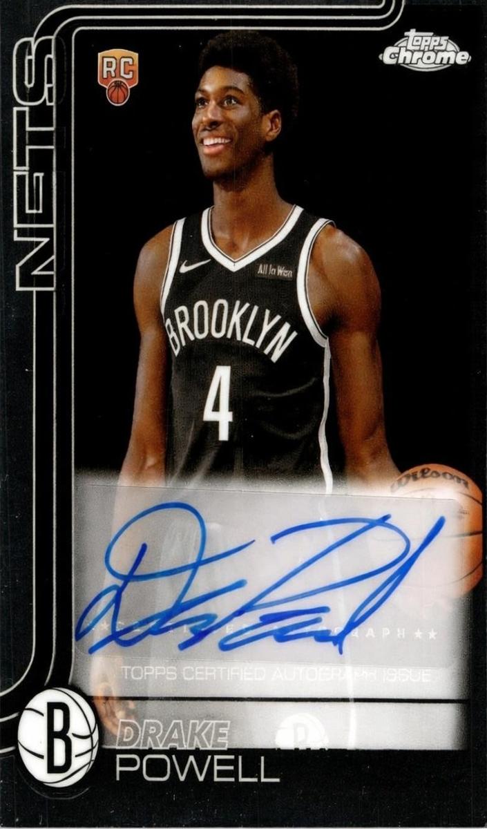Drake Powell 2025 Topps Chrome Rookie Autographs Basketball