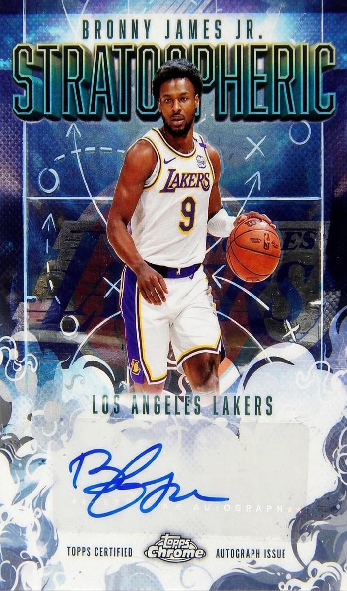 2025 Topps Chrome Stratospheric Signature Bronny James Jr. #SM-BJJ card