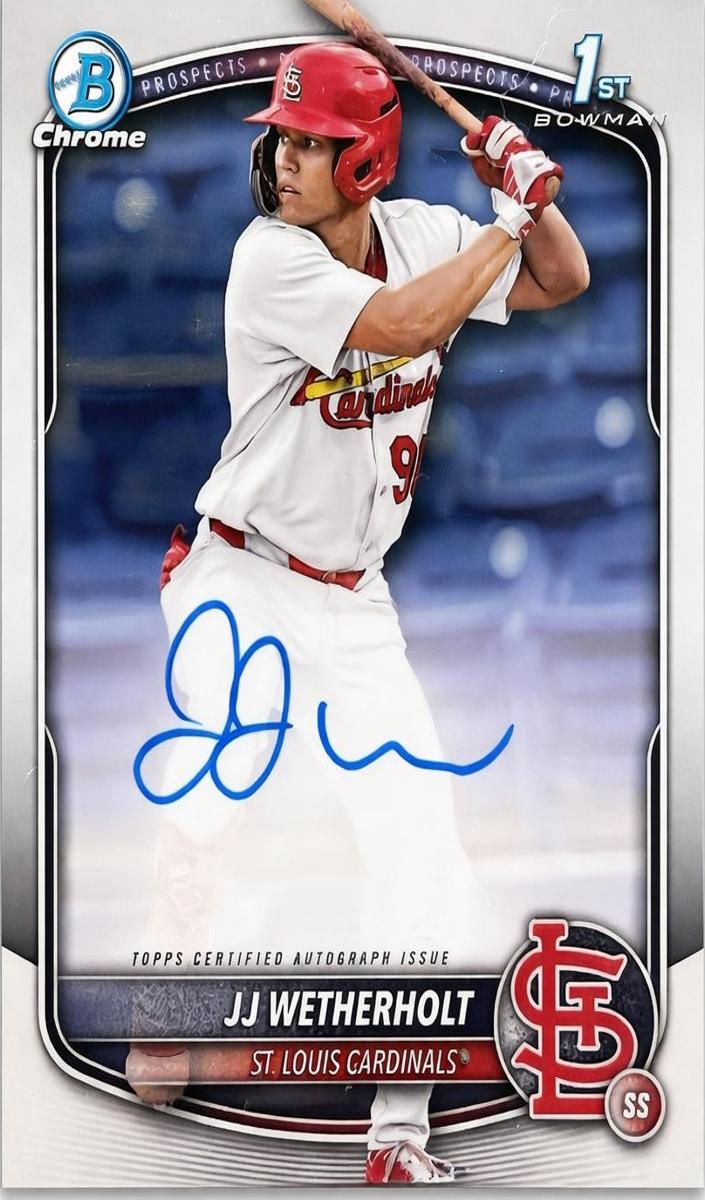 2025 Bowman Chrome #CPA-JW Jj Wetherholt front