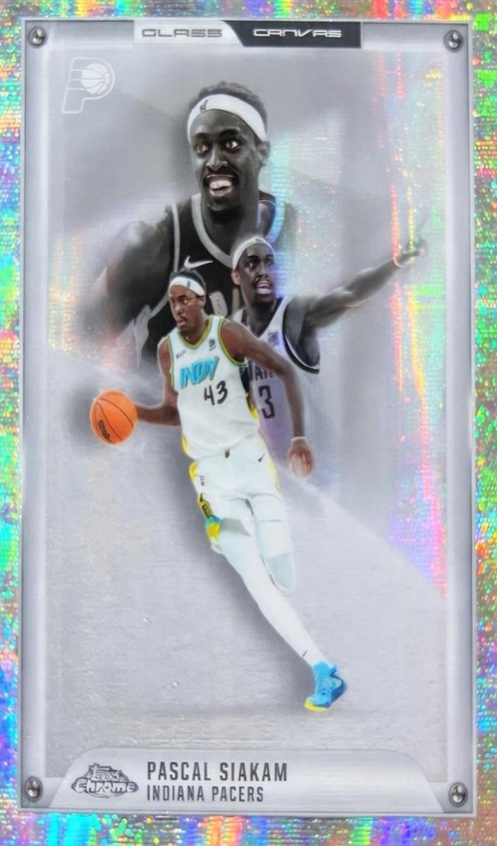 Pascal Siakam 2025 Topps Chrome Glass Canvas Basketball