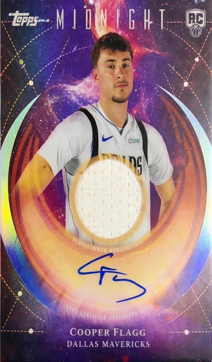 2025 Topps Midnight Rookie Jersey Autograph Cooper Flagg #RJA-CF card