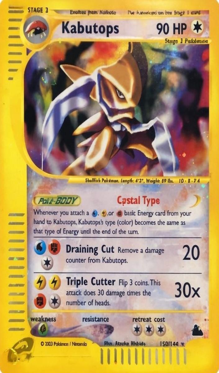 2003 Pokemon Skyridge holo #150 Kabutops front