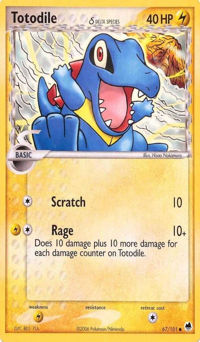 Totodile 2006 Pokemon EX Dragon Frontiers