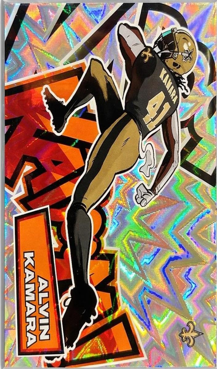 Alvin Kamara 2025 Panini Absolute KABOOM! Horizontal Football