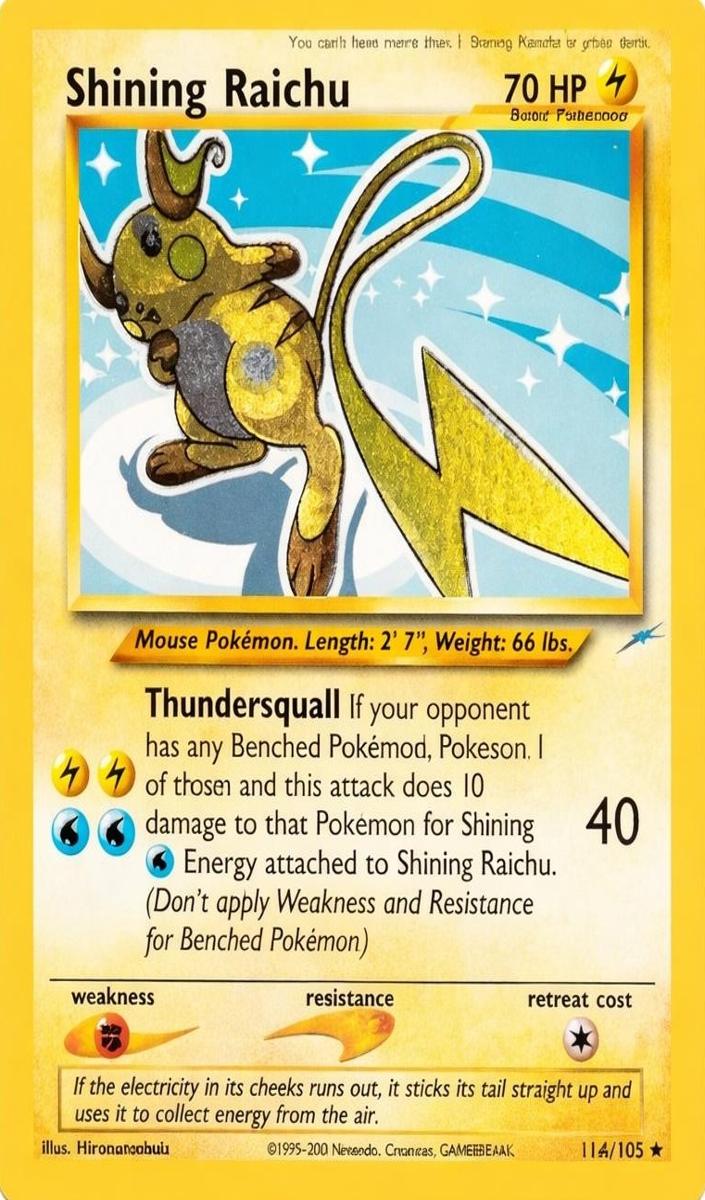 2002 Pokemon Neo Destiny #111 Shining Raichu front