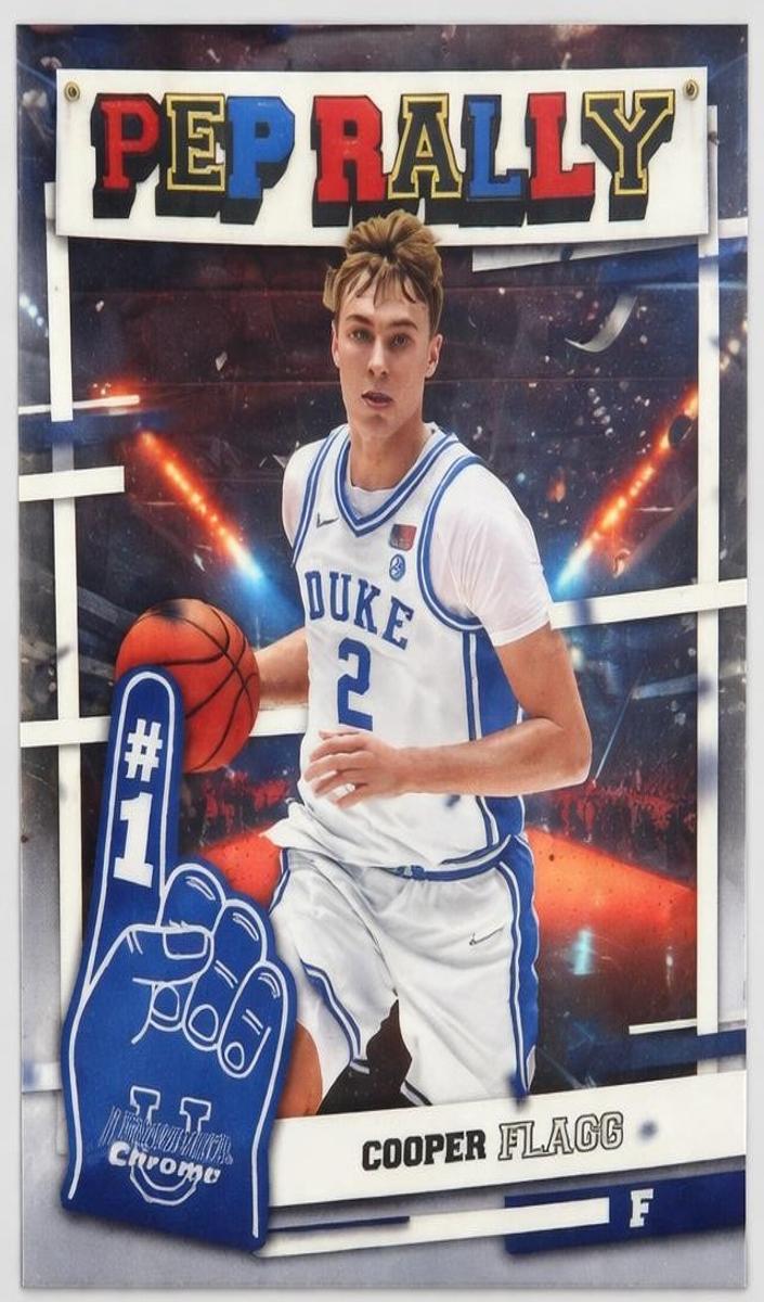 2024 Bowman Chrome University Pep Rally Cooper Flagg #PR-6 card