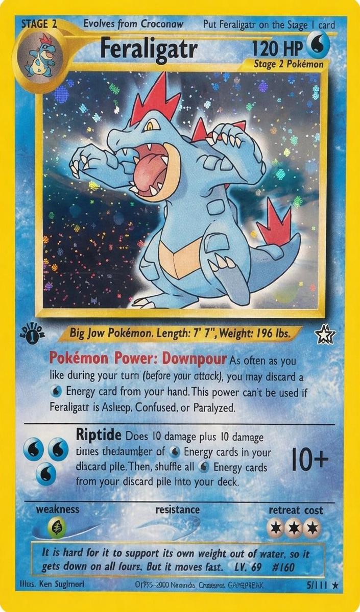 2000 Pokemon Neo Genesis 1ST EDITION #5 Feraligatr-Holo front