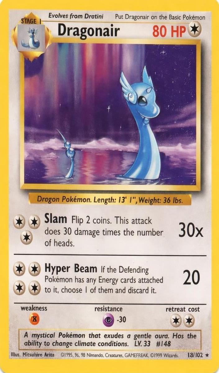 Dragonair 1999 Pokemon Base Set