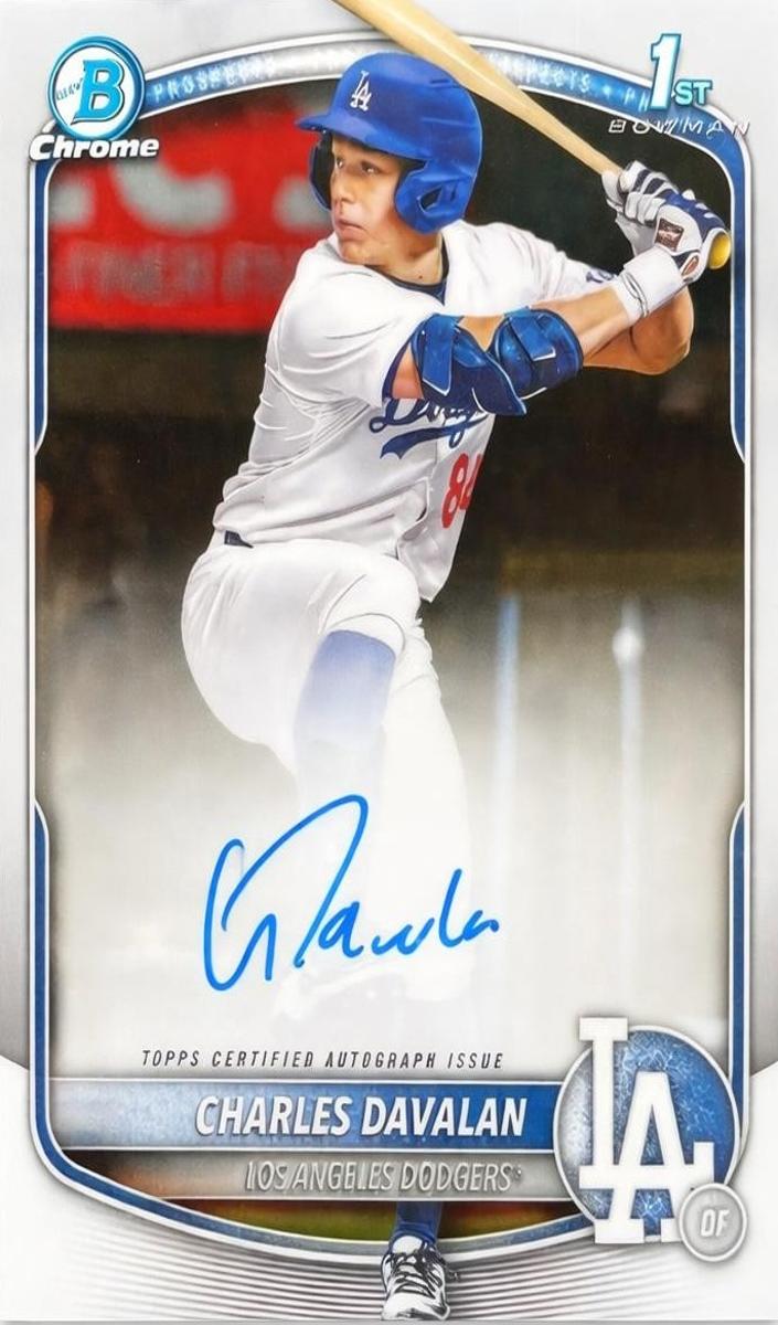 2025 Bowman Draft Chrome Prospect Autograph Charles Davalan #CPA-CD card