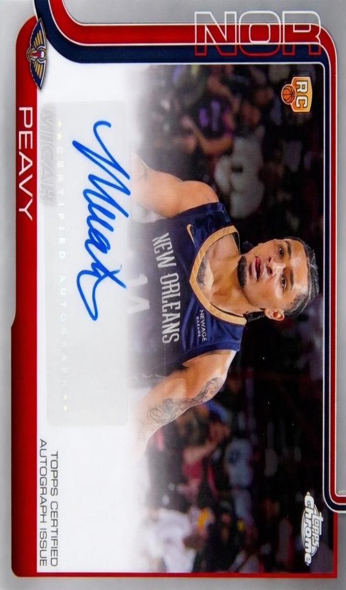 Micah Peavy 2025 Topps Chrome Rookie Autographs Basketball
