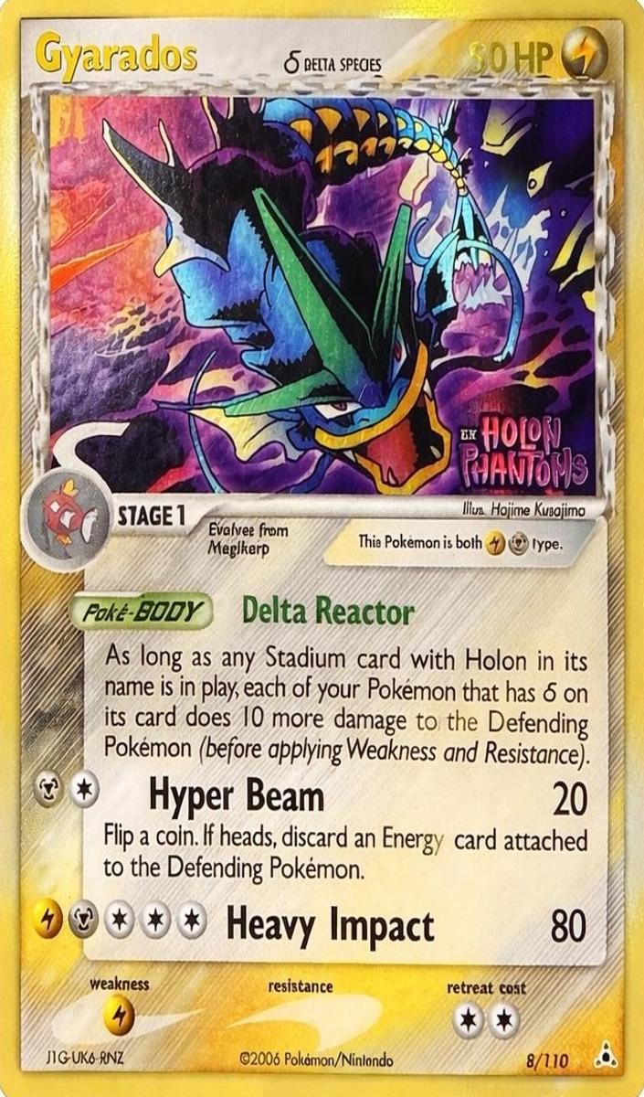 2006 P0kemonex EX Holon Phantoms Foil #8 Gyarados front