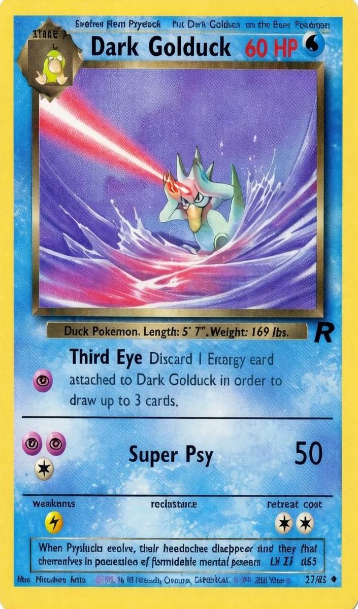 Dark Golduck 2000 Pokemon Team Rocket